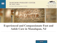 Tablet Screenshot of marlboropodiatrycenter.com